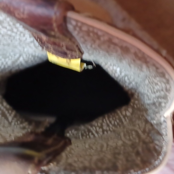 DAN POST, BROWN WITH YELLOW LOOKING DAISIES. KIDS SIZE 2.5. - Picture 8 of 9